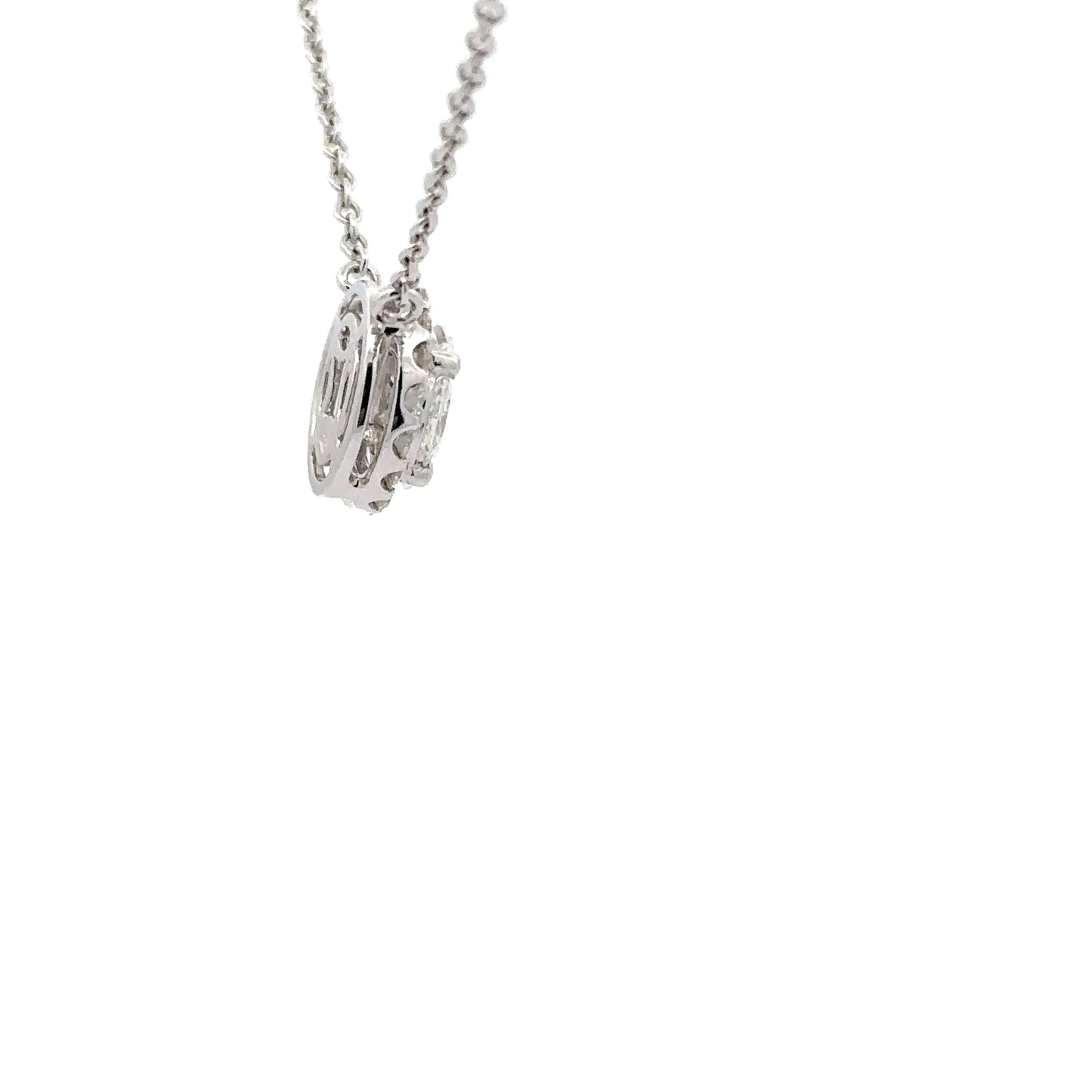 1.21 ctw Natural Diamonds Necklace | 18k White Gold.