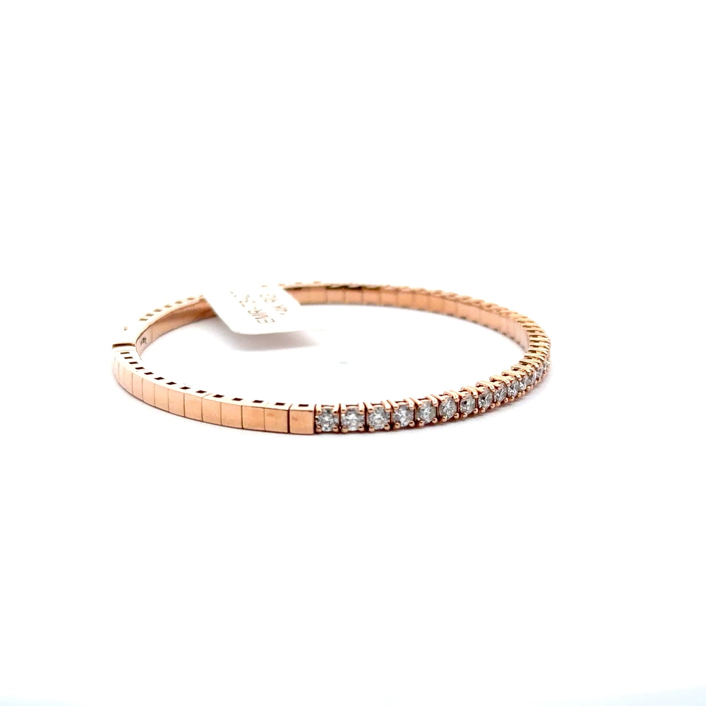 2.41 ctw Flexible Bangle | 14k Rose Gold.