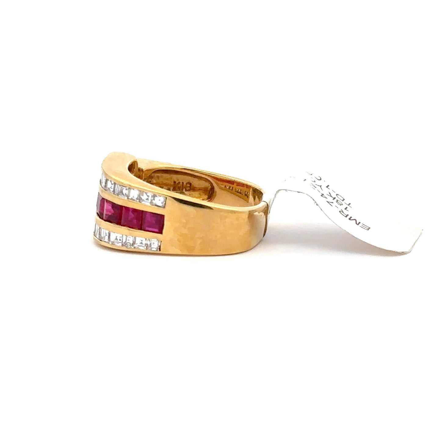 1.38ct Natural Ruby Diamonds & 1.05ct Natural Diamonds Ring | 18K YG
