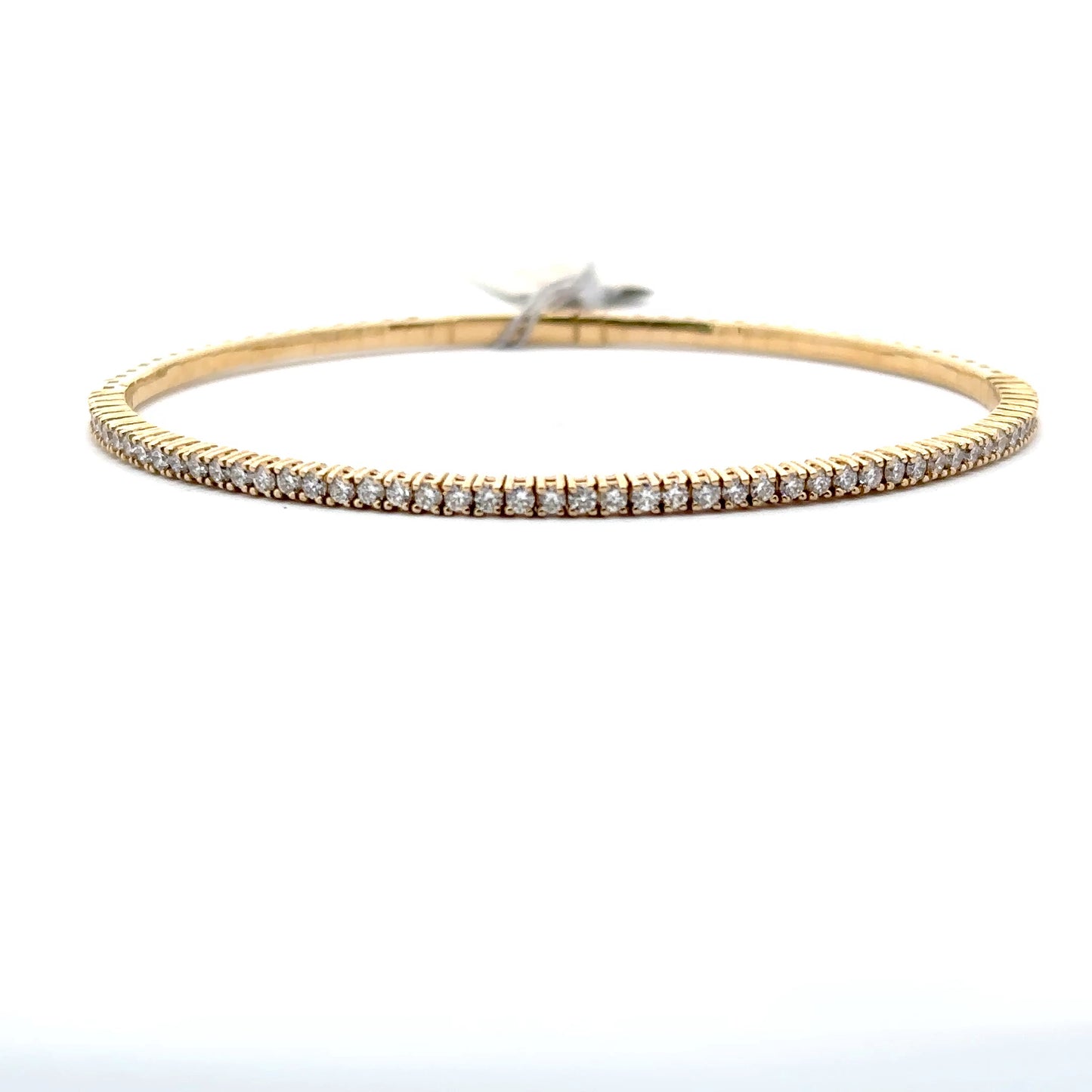 1.02 ctw Flexible Bangle | 14k Yellow Gold.