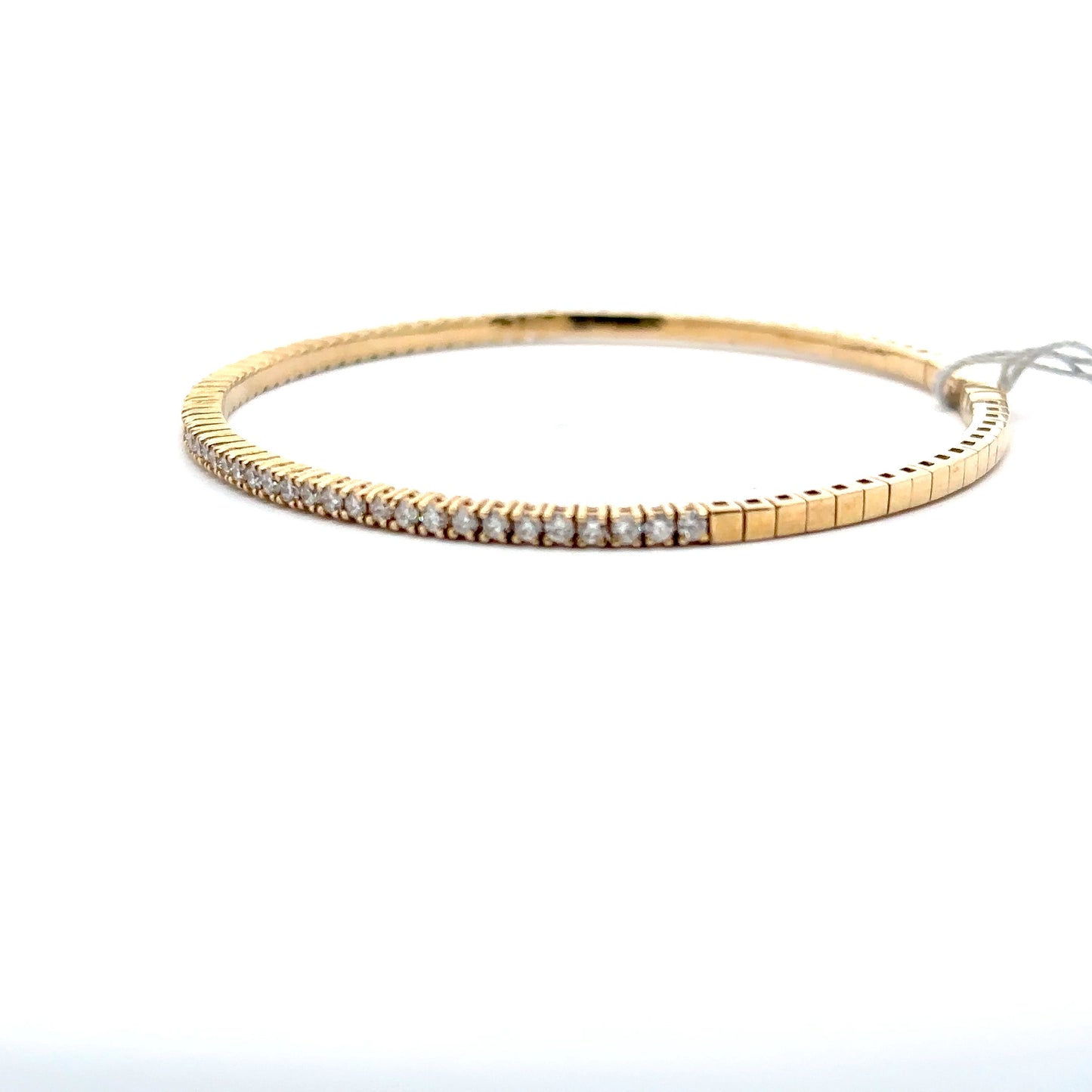 1.02 ctw Flexible Bangle | 14k Yellow Gold.