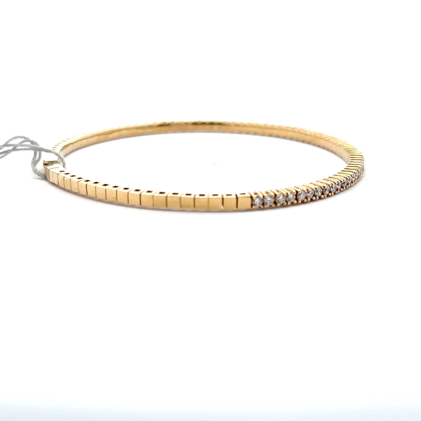 1.02 ctw Flexible Bangle | 14k Yellow Gold.