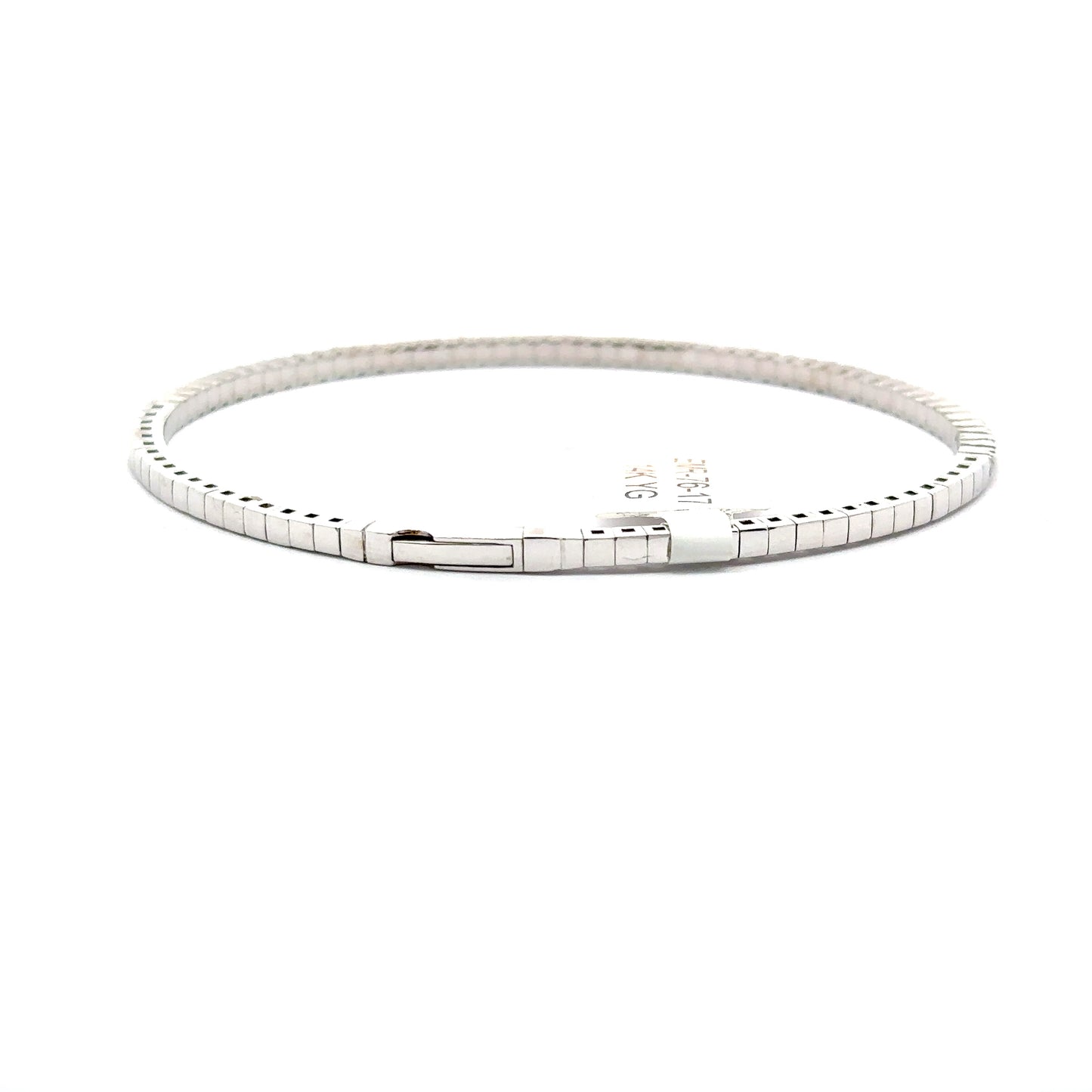 1.02 ctw Flexible Bangle | 14k White Gold.