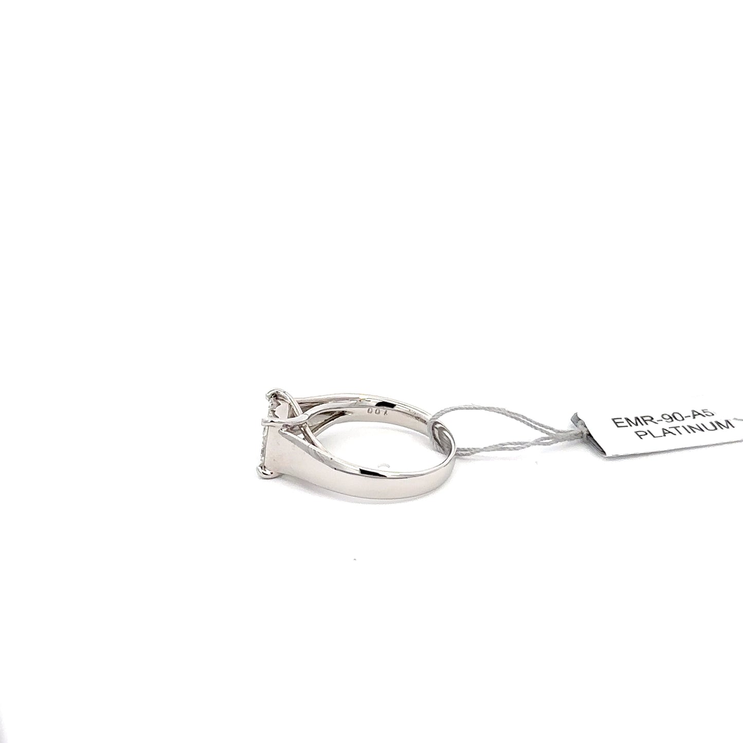 0.79ct Total Natural Princess Cut Diamond Ring | PLATINUM