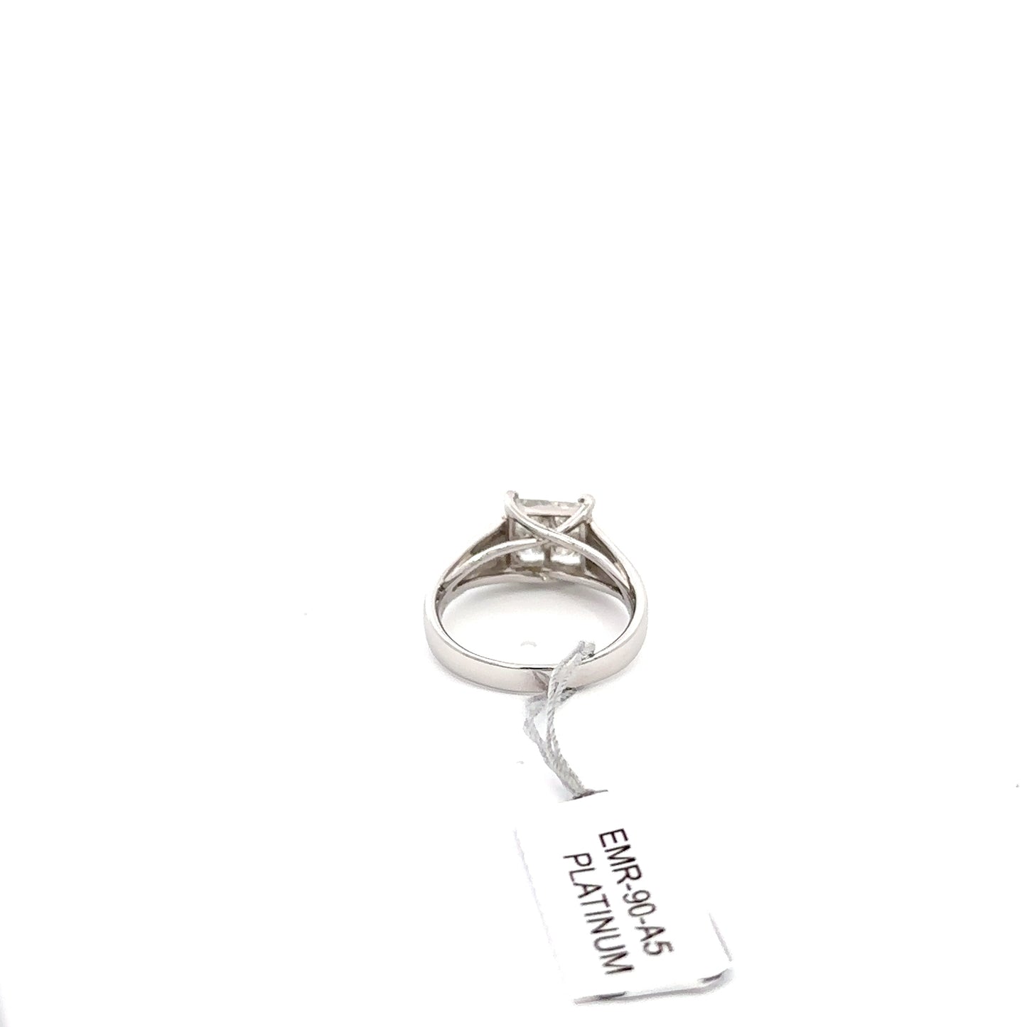0.79ct Total Natural Princess Cut Diamond Ring | PLATINUM