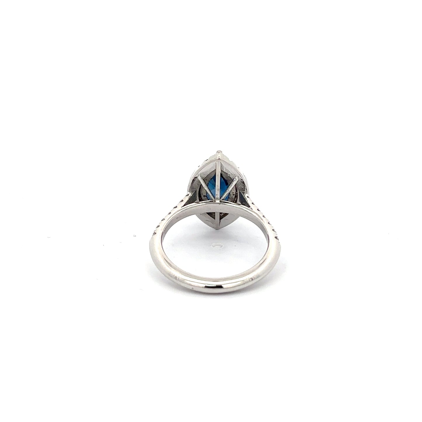 3.06 ct Natural Royal Blue Sapphire Ring | 0.63 ct Natural Diamonds | Platinum
