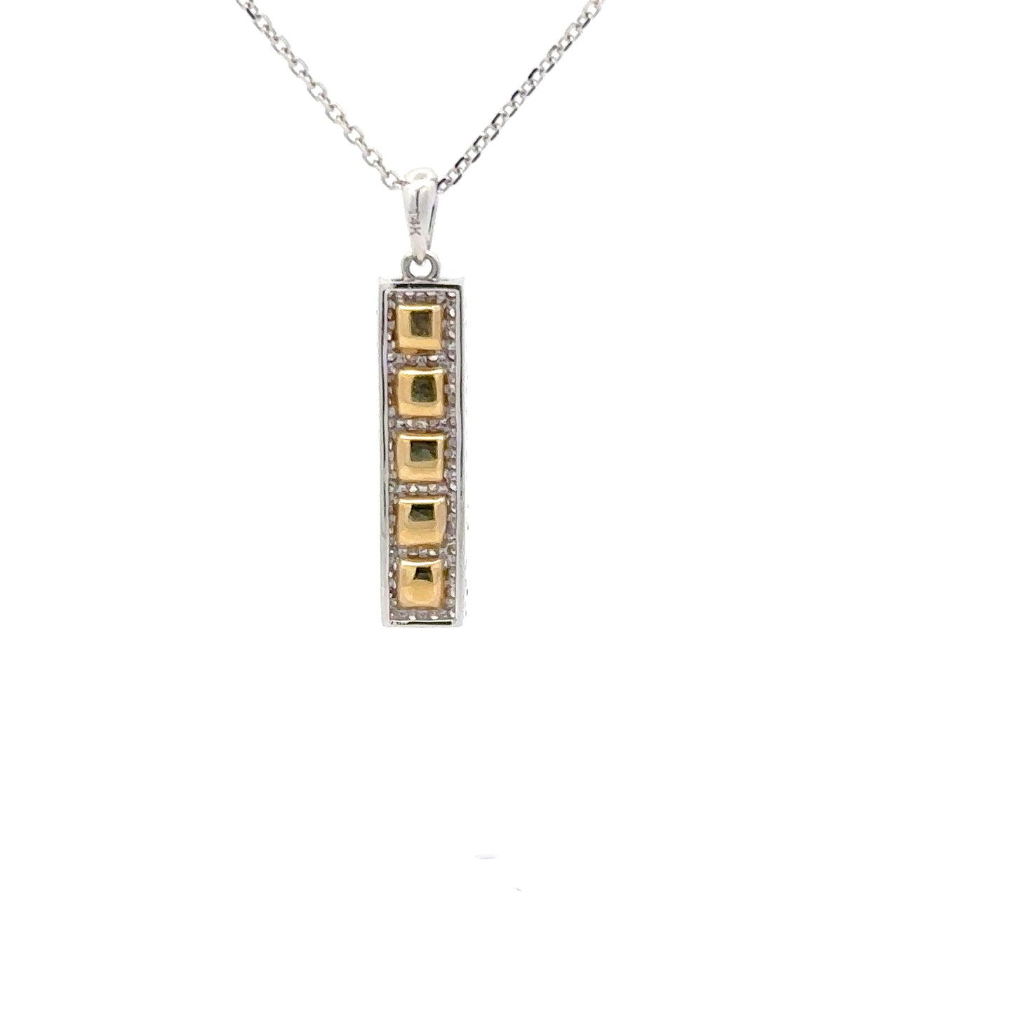 0.74 ct Natural Yellow Diamonds | 0.34 ct Natural Diamonds | 14k Yellow/White Gold.