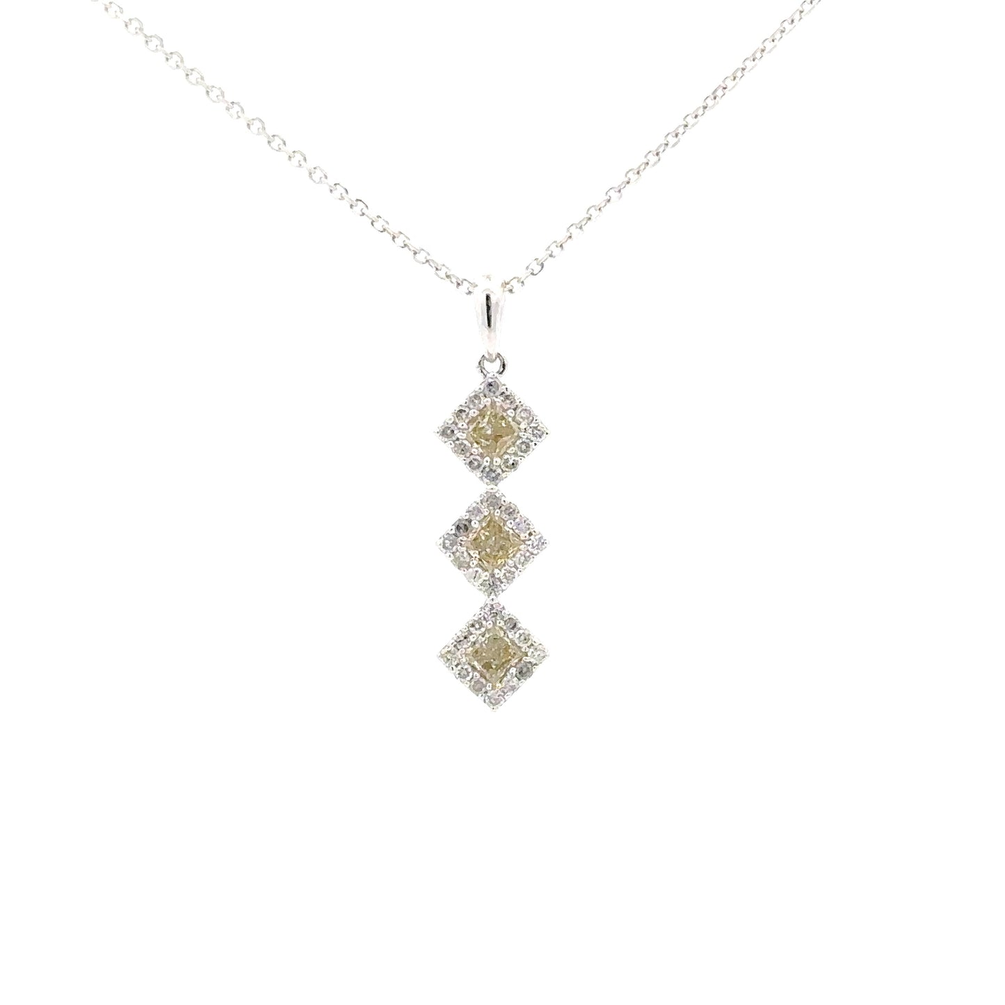 0.48 ct Natural Yellow Diamonds | 0.29 ct Natural Diamonds | 14k Yellow/White Gold.