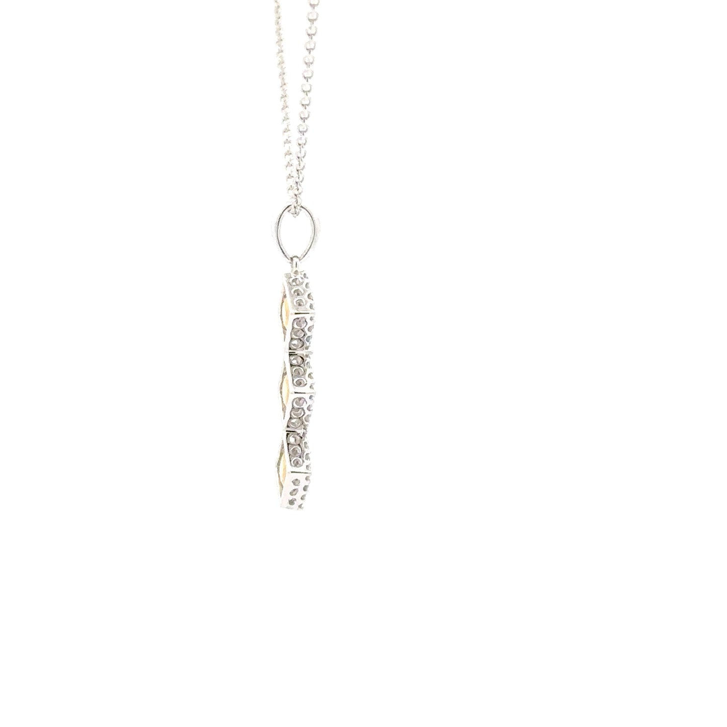 0.48 ct Natural Yellow Diamonds | 0.29 ct Natural Diamonds | 14k Yellow/White Gold.