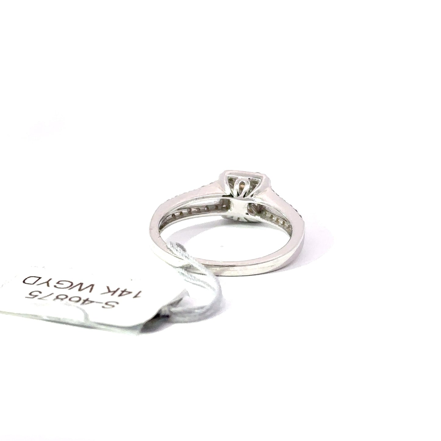 0.41ct Natural Yellow Princess-Cut Diamond Ring | 0.20ct Side Diamonds | 14K YWG