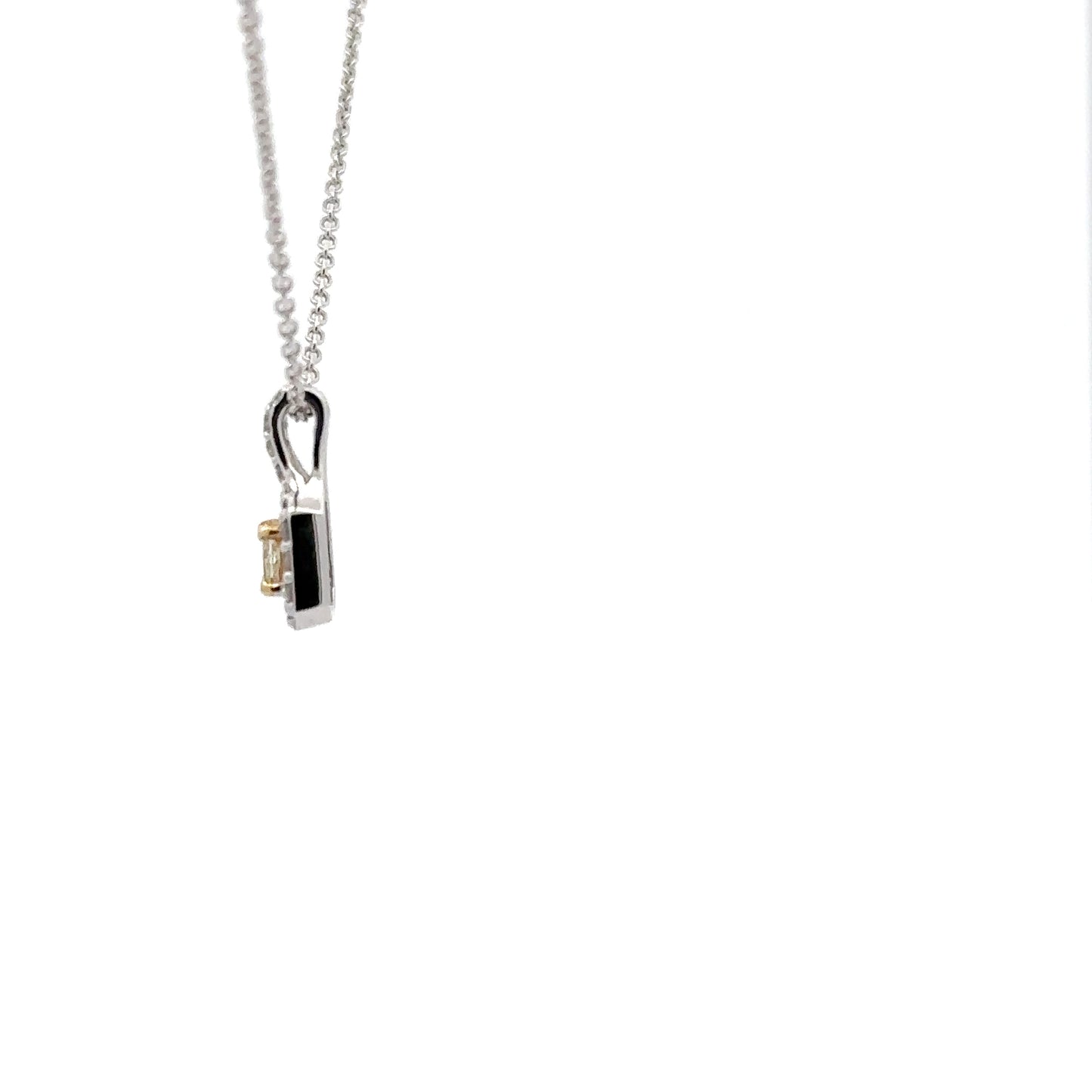 0.17 ct Natural Yellow Diamonds | 0.25 ct Natural Diamonds | 14k Yellow/White Gold.