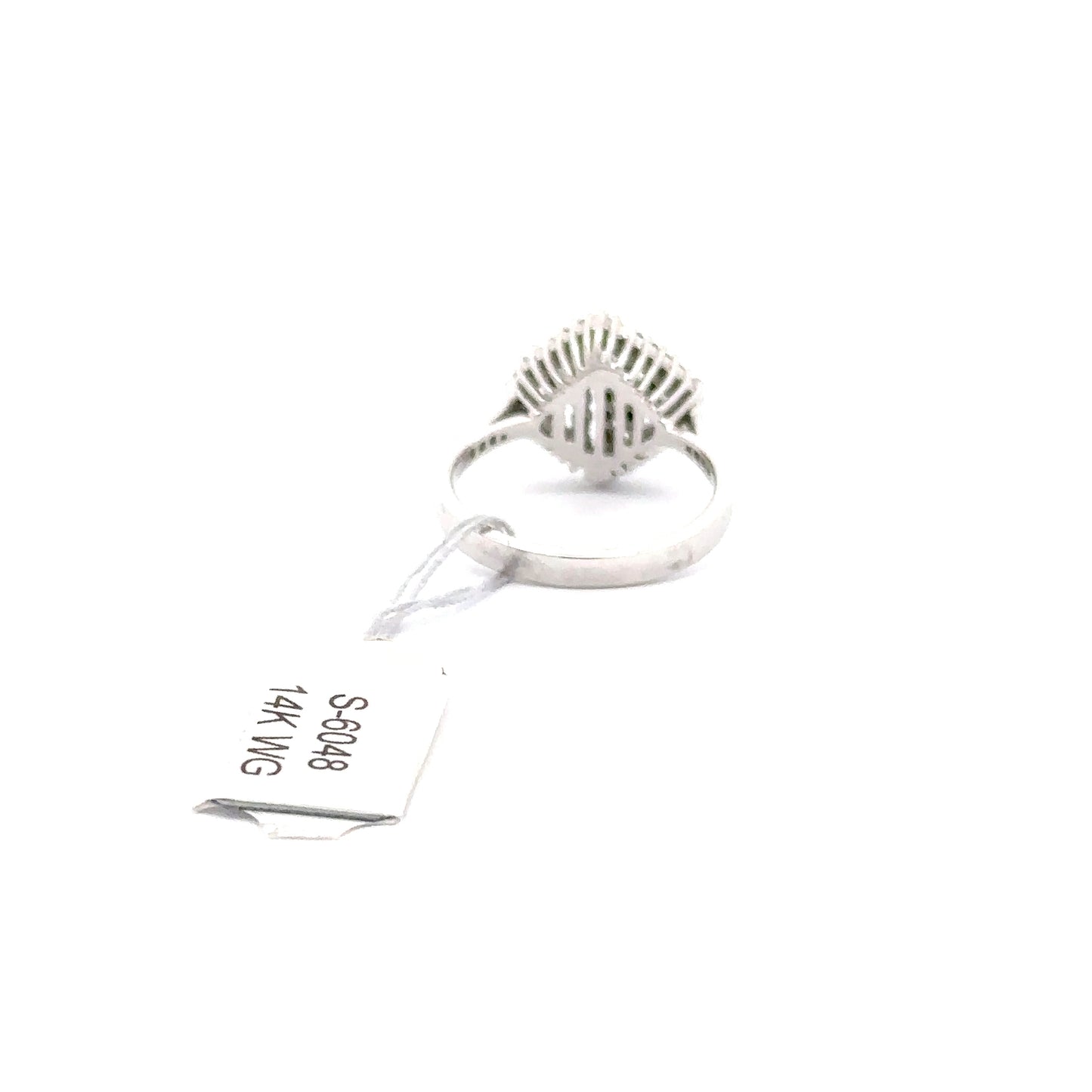 14K White Gold | 0.30 ct Natural Diamond | 0.19 ct Natural Black Diamonds.