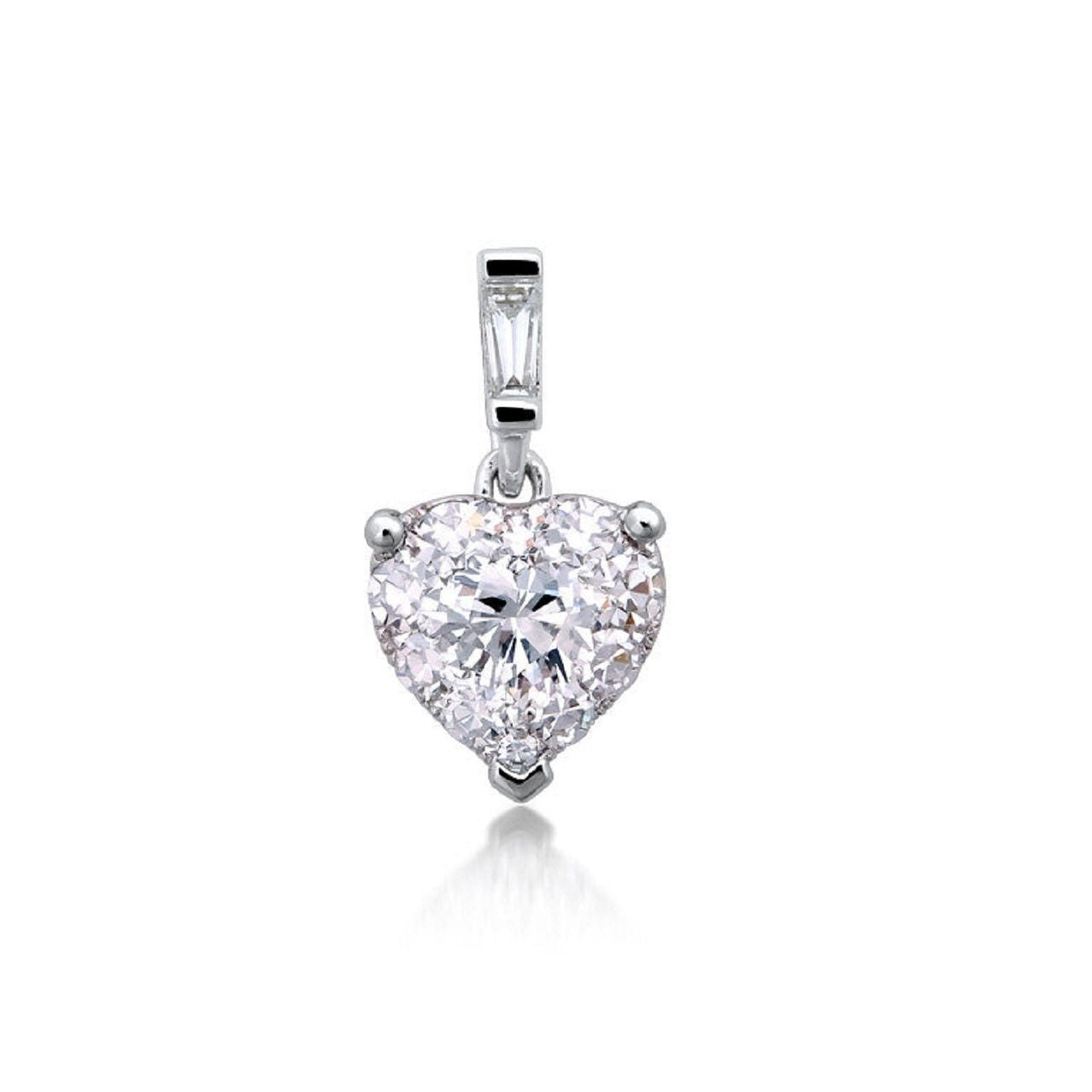 0.44 ctw Natural Diamonds | Color: F | Clarity: VS | 18k White Gold Pendant.