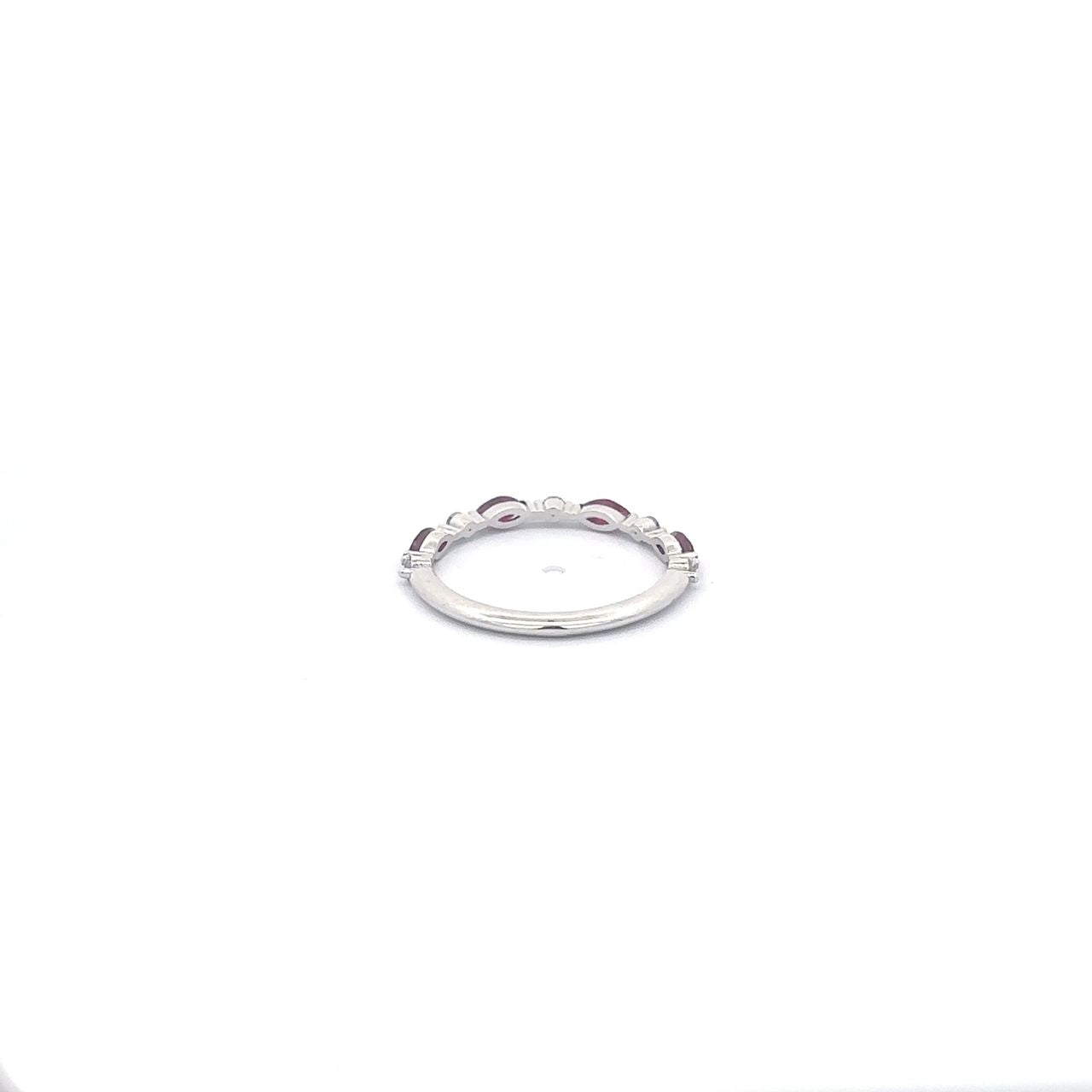 0.42 ct Natural Burmese Rubies Band | 0.13 ct Natural Diamonds | Platinum