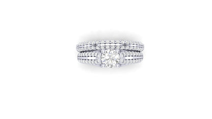 1.50 ctw Round Shape Lab Grown Diamonds | Designer Ring.