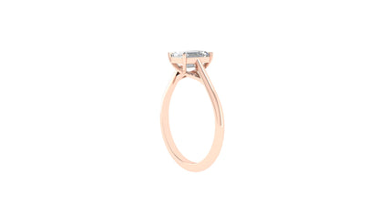 1.02 ctw Emerald Cut Lab Grown Diamond | 4 Prong Setting | Solitaire Ring.