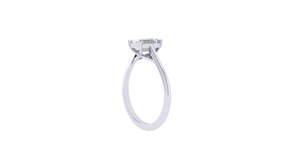 1.02 ctw Emerald Cut Lab Grown Diamond | 4 Prong Setting | Solitaire Ring.