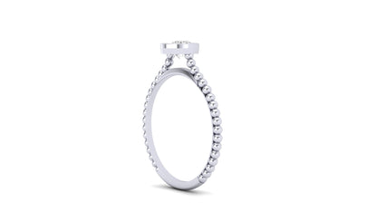 1.00 ct Round Cut Center Lab Grown Diamond | Color: E | Clarity: VVS | Designer Ring.