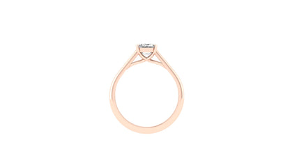 1.02 ctw Emerald Cut Lab Grown Diamond | 4 Prong Setting | Solitaire Ring.