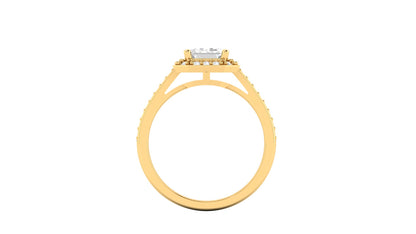 1.75 ct Emerald Cut Center Lab Grown Diamond | Color: E | Clarity: VVS | 0.25 ct Lab Grown Side Diamonds. | Designer Ring.