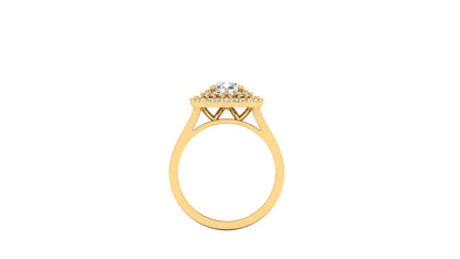 1.06 ctw Round Cut Lab Grown Diamonds Designer Ring. | Color: E | Clarity: VVS