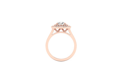 1.06 ctw Round Cut Lab Grown Diamonds Designer Ring. | Color: E | Clarity: VVS