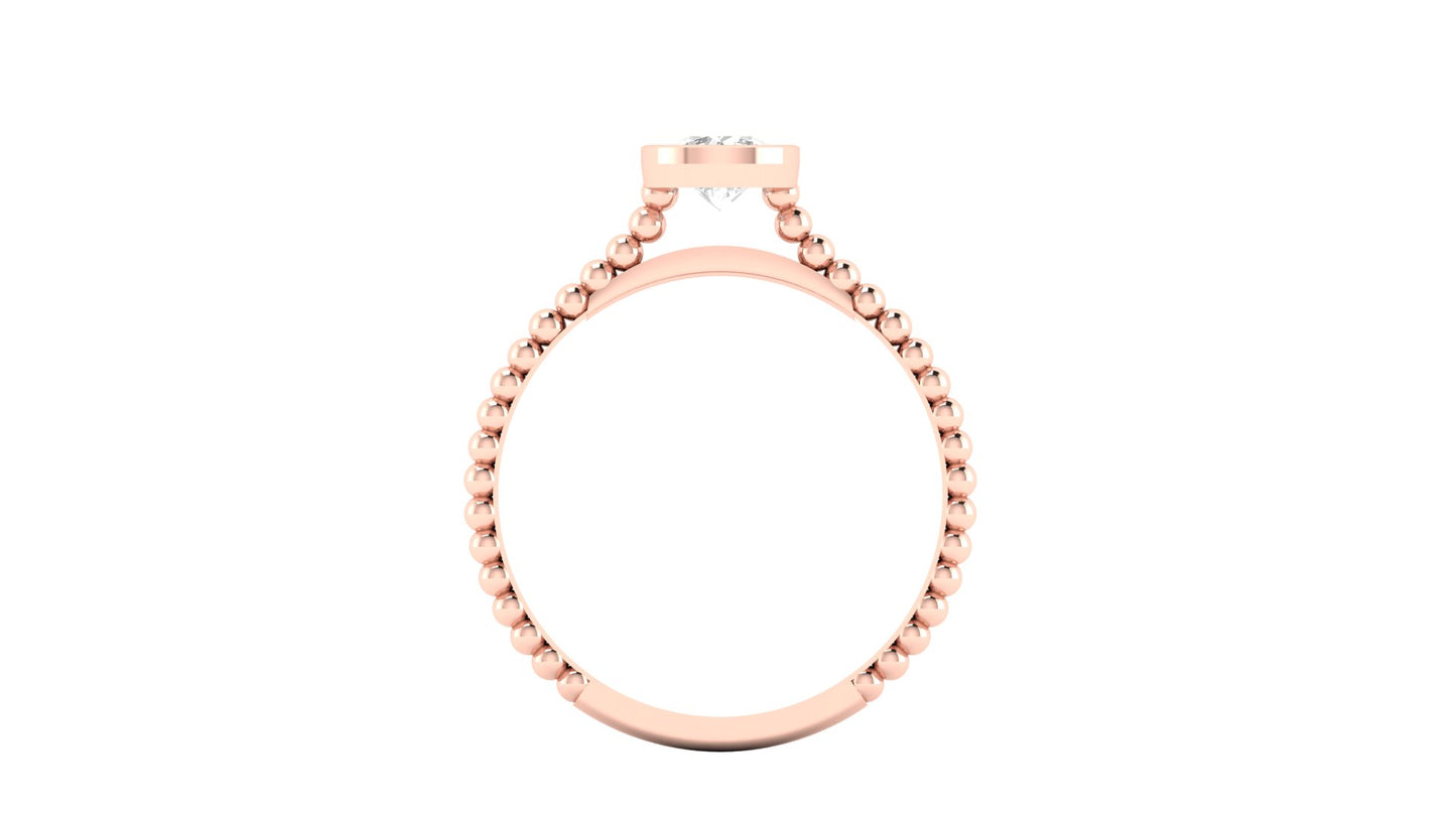 1.00 ct Round Cut Center Lab Grown Diamond | Color: E | Clarity: VVS | Designer Ring.