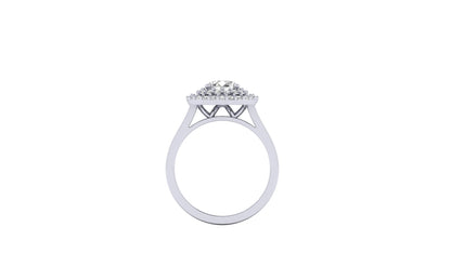 1.06 ctw Round Cut Lab Grown Diamonds Designer Ring. | Color: E | Clarity: VVS