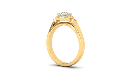 1.00 ctw Round shape Lab Grown Diamonds Designer Ring.