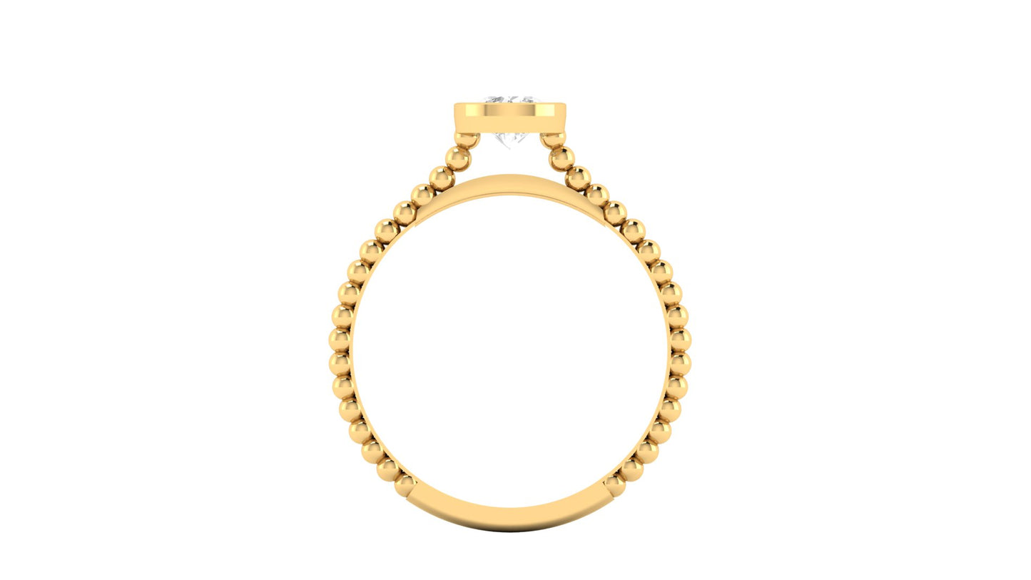 1.00 ct Round Cut Center Lab Grown Diamond | Color: E | Clarity: VVS | Designer Ring.