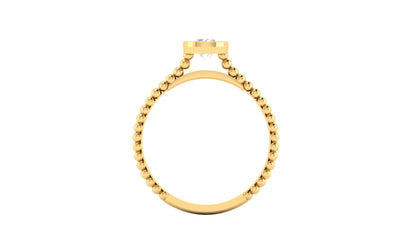 1.00 ct Round Cut Center Lab Grown Diamond | Color: E | Clarity: VVS | Designer Ring.