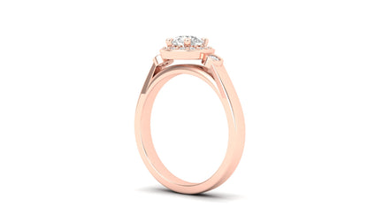 1.00 ctw Round shape Lab Grown Diamonds Designer Ring.