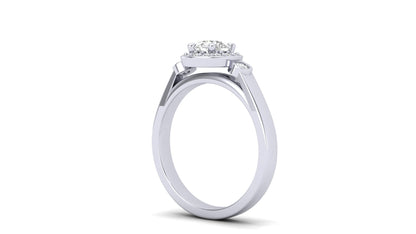 1.00 ctw Round shape Lab Grown Diamonds Designer Ring.