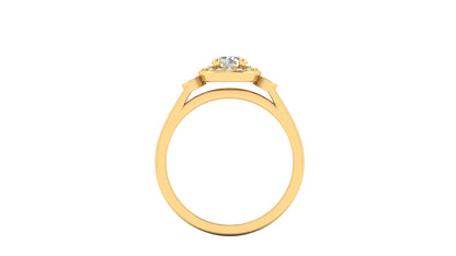 1.00 ctw Round shape Lab Grown Diamonds Designer Ring.