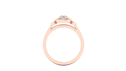 1.00 ctw Round shape Lab Grown Diamonds Designer Ring.