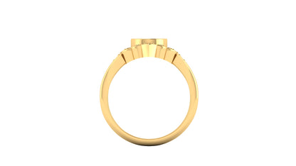 1.10 ct Oval Cut Center Lab Grown Diamond | Color: E | Clarity: VVS | 0.45 ct Lab Grown Side Diamonds. | Designer Ring.