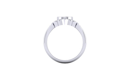 1.10 ct Oval Cut Center Lab Grown Diamond | Color: E | Clarity: VVS | 0.45 ct Lab Grown Side Diamonds. | Designer Ring.