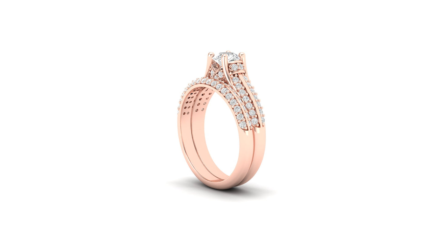 1.50 ctw Round Shape Lab Grown Diamonds | Designer Ring.