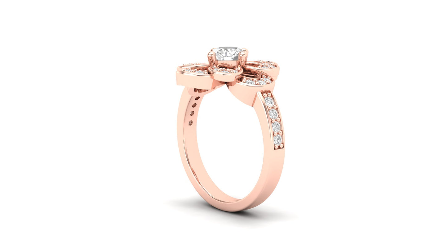 1.00 ctw Round Shape Lab Grown Diamonds | Designer Ring.