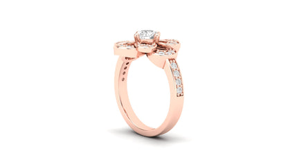 1.00 ctw Round Shape Lab Grown Diamonds | Designer Ring.
