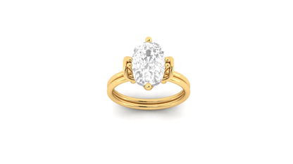 3.00 ct Old Mine Lab-Grown Cushion Cut Diamond | Solitaire Designer Ring.
