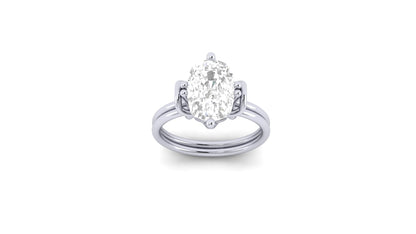3.00 ct Old Mine Lab-Grown Cushion Cut Diamond | Solitaire Designer Ring.