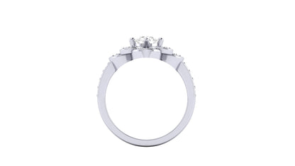 1.00 ctw Round Shape Lab Grown Diamonds | Designer Ring.