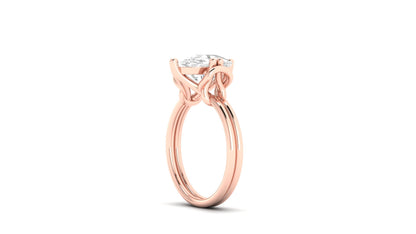 3.00 ct Old Mine Lab-Grown Cushion Cut Diamond | Solitaire Designer Ring.