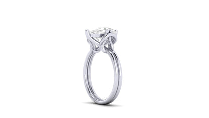 3.00 ct Old Mine Lab-Grown Cushion Cut Diamond | Solitaire Designer Ring.