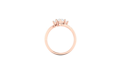 1.00 ctw Round Shape Lab Grown Diamonds | Designer Ring.