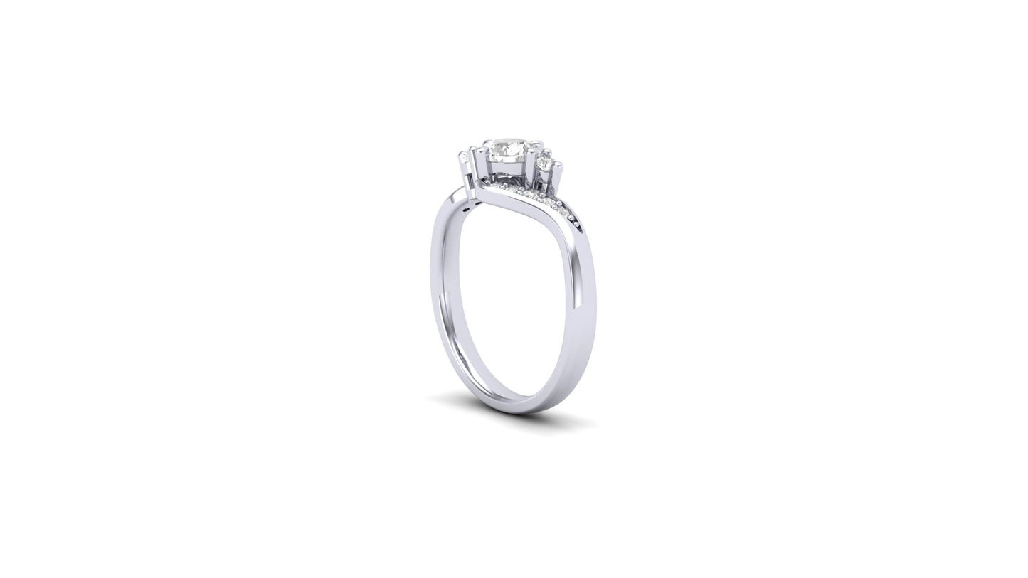 1.00 ctw Round Shape Lab Grown Diamonds | Designer Ring.