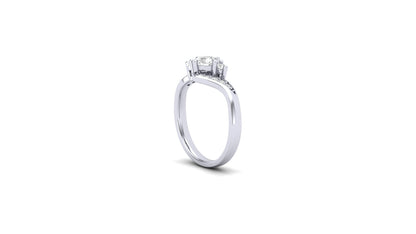 1.00 ctw Round Shape Lab Grown Diamonds | Designer Ring.