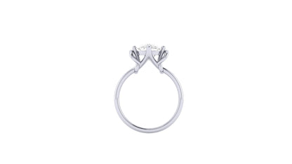 3.00 ct Old Mine Lab-Grown Cushion Cut Diamond | Solitaire Designer Ring.