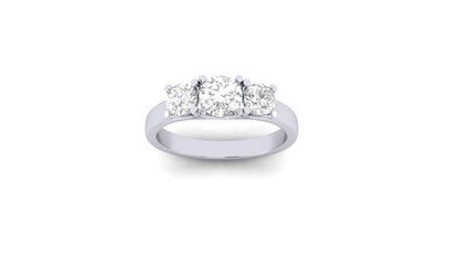 1.00 ct Round Cut Center Lab Grown Diamond | Color: E | Clarity: VVS | 0.80 ct Lab Grown Side Diamonds. | Designer Ring.